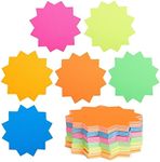 Juvale 120-Pack Bulletin Board Decorations, Blank Cutouts, Starburst Signs for Retail, Office Supplies, Sales, Poster Boards, Bulletin Cutouts, and Classroom Tags (6 Colors, 4x4 in)