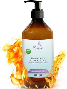 Ritalia® Crème anti cellulite raffermissante grand format 500 ml ingrédients BIO action puissant intensive cellulite incrustée cuisse et fesses après radiofréquence corps