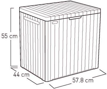 Keter City 113L Outdoor Storage Box – Grey Wood Effect, Weather Resistant