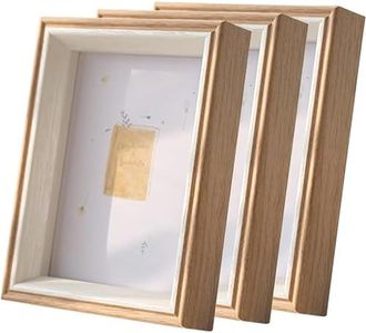 3 Pcs 4x6 inch Portrait Photo Frames with Vertical/Horizontal Angle Bracket, Picture Frames for Home Office Decoration,Tabletop or Wall Display,beige