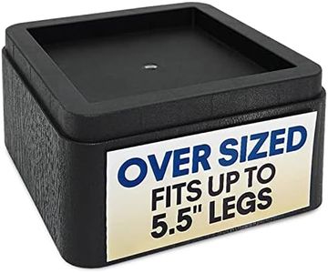 aspeike 3 Inch Bed Riser 4 Pack Stackable Square Furniture Risers Heavy Duty Bed Raising Blocks Fits 5.5 inch Wide Bed, Sofa, Chairs or Couches Post - Bed Lifts Supports up to 6,600 lbs