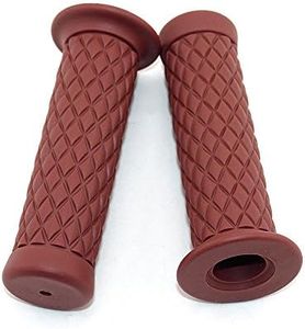 surpassme Motorcycle Grips Non Slip Rubber Bar End Thruster Grip 7/8" 22mm 24mm Motorcycle Comfort Hand Handlebar Grip Thruster Grip for ATV Harley Honda Triumph Yamaha Kawasaki CG125 CB400 (Brown)