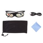 MERISHOPP® 3D Glasses for Dlp-Link Projectors Active Shutter A. CER/Be. nq/Opt. oma Black