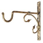 Treegift Wall Hanging Brackets Wall Hooks Plant Hangers Brackets for Hanging Planters,Plants,Flower Pots and Other Hanging Items.Antique Golden Colour. Size- 19" by 17" cm (Single)