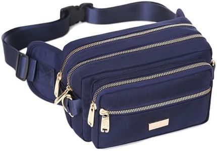 Banbituy Riñonera de moda extragrande para hombres y mujeres, riñonera impermeable para senderismo, correr, ciclismo, gimnasio, deportes al aire libre, viajes, bolsa de cinturón, Azul marino, XL, Moda