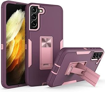 Wulibox Professional Design for Samsung Galaxy S22 Plus Case with Stand, Drop Protection, Fit for Magnetic Car Mount, Upgrade Hard PC&Premium Soft TPU Kickstand for Men Women (Purple-Pink)