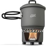 Esbit CS585HA 3-Piece Lightweight Camping Cook Set for Use with Solid Fuel Tablets, Grey, 585ml