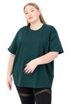 Maternity Regular and Oversized Baggy Half Sleeve Green T-Shirt for Women