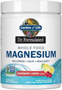 Garden of Life Dr. Formulated Whole Food Magnesium 421.5g Powder, Raspberry Lemon, Chelated Non-GMO Vegan Kosher Gluten & Sugar Free Supplement with Probiotics, Best for Anti-Stress Calm & Regularity