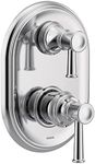 Moen UT3322 Belfield M-CORE 3-Series 2-Handle Shower Trim with Integrated Transfer, Valve Required, Chrome