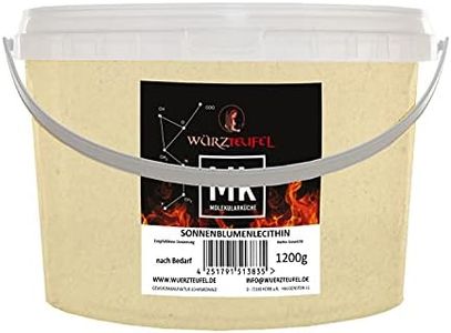 Lecitina, reinlecitina – Polvere, lecitina di girasole dalla Germania. Emulsionante E322. Secchio PE da 1200 g. (1,2 kg)