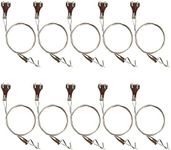 10 Pack Picture Rail Hanging System Picture Hanging Hardware Kit, 3.3 Ft Stainless Steel Wire Cable with Loop, Adjustable Photo Hooks for Wall Picture,Exhibition,Art Gallery Display, 66 lb Max Load