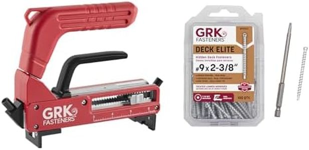 GRK Fasteners AnglePro™ Hidden Fastening System, Kit Includes AnglePro Tool & #9 x 2-3/8" Deck Elite Hidden Deck Fasteners (100 PCS)