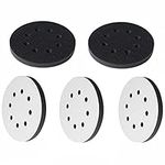 5-Inch 8 Holes Interface Pad Hook and Loop 5" Soft Density Sponge Cushion Buffer Backing Pad (Pack of 5)