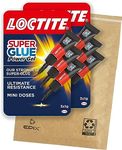 Loctite Mini Trio Power Gel, Strong Super Glue Gel for Repairs, All Purpose Adhesive for Flexible Materials, Easy to Use Clear Glue, 3 x 1g x 2