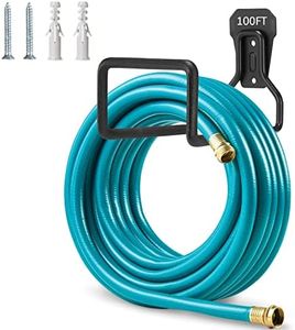 Garden Hose Holder Wall Mount - Metal Hose Hanger Water Hose Holders for Outside, Heavy Duty Hose Hook Hose Reel for Water Hose, Expandable Hose, Extension Hose, 100 FT