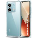 TheGiftKart Transparent Crystal Clear Back Cover Case for Mi Redmi Note 13 5G | Shockproof Soft TPU Case | Cushioned Edges for Ultimate Protection Back Cover Case for Redmi Note 13 (TPU, Transparent)