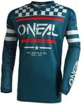 O'Neal mens V-neck Element Squadron Jersey, Teal/Gray, X-Large