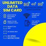 unlimited data sim card for Mobile broadband data sim card for UK usage only 4G and 5G