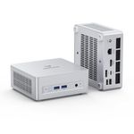 MINISFORUM UM870 Slim Mini PC,AMD Ryzen 7 8745H Processor Mini Computer(8C/16T, Up to 5.0GHz), 32GB DDR5 RAM & 1TB PCIe 4.0 SSD, Support 8K@60Hz HDMI 2.1/USB4 Output, WIFI6E/BT5.3/Auto Power On