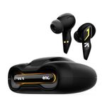 GOBOULT Astra Truly Wireless in Ear Earbuds with 48H Playtime, Built-in App Support, 45ms Low Latency Gaming, 4 Mics ENC, Breathing LEDs, 13mm Bass Drivers, TWS Ear Buds, Made in India (Black Gloss)