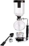 LUEUR Glass Siphon Coffee Maker, Heat-Resistant 5-Cup Glass Siphon Coffee Maker with Reusable Cloth Filter, Vacuum Coffee Brewer Hot Tea Maker Machine for Home and Office