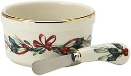 Lenox Winter Greetings Dip Bowl with Spreader Dip Bowl with Spreader Bone China