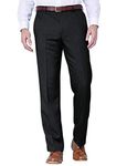 Farah Mens Flex Trouser Pants with Self-Adjusting Waistband Black 44W x 29L