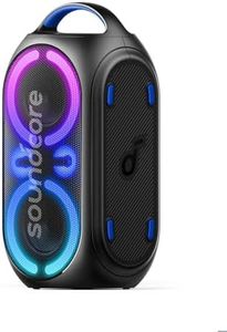soundcore Anker Rave Party 2 Portable Speaker, 120W Stereo Sound, PartyCast 2.0, Light Show, IPX4 Water-Resistant, 16H Playtime, Mic Input, Custom EQ & Bass Up for Party, Tailgating, Backyard, Pool