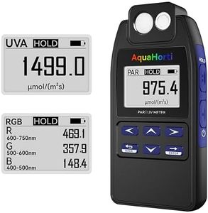 AH-Quantuv PAR Meter,Test PPFD(400-750nm) and UVA(320-400nm) Irradiance Intensity.Show The Seperate PAR of R,G,B in Grow Light. Record PAR | UVA