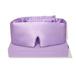 DROWSY Silk Sleep Mask. Face-Hugging, Padded Silk Cocoon for Luxury Sleep in Total Darkness (Lavender Haze)