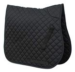 Rhinegold Cotton Quilted Saddle Cloth - Full - Black