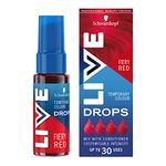 Schwarzkopf LIVE Colour Drops Fiery Red Temporary Hair Dye, 30ml, Hair Colour Drops for Colour that Lasts 2-12 Washes, Red Hair Dye Drops