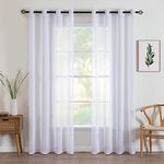 MIULEE 2 Panels Sheer Window Curtains Elegant Window Voile Panels/Drapes/Treatment for Bedroom Living Room 55" Wx88 L Grommet Top White