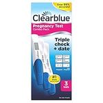 Clearblue Pregnancy Test Triple Check & Date Combo Pack, 3 Tests (1 Digital, 2 Visual)