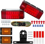 LIMICAR Trailer Lights, Upgrade IP68 Halo Glow Trailer Light Kit, Brake Stop Turn Tail License Plate LED Trailer Lights with 25ft Trailer Wiring Harness Kit for Truck Marine RV Boat Camper