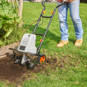 VonHaus 1500W Electric Garden Tiller – 6 Steel Blades, 450mm Width