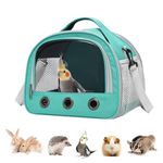 Qpets® Small Animal Carrier, Bird Carrier Bag with Shoulder Strap & Handle, Travel Pet Carrier Cage for Small Pet Carrier Bag for Birds, Guinea Pig, Squirrel, Hamster (Recommended weight 3-4KG)