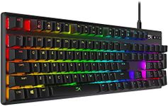 HyperX Alloy Origins Mechanical USB Gaming Keyboard Software Controlled Light and Macro Customization, Compact Form Factor, Tactile Switch, Aqua - RGB LED Backlit, Black (HX-KB6AQX-US)