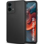 TheGiftKart Sleek Back Cover Case for Motorola Moto G34 / G45 5G | Slim Fit Protective Design | Ultra Matte Finish | Camera Protection Bump | Soft Silicon Moto G34 / G45 5G Back Case (Silicone, Black)