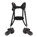 TECDW Camera Strap Digital Camera Accessories Harness Quick Release Adjustable and Removable Double Shoulder Camera Strap for DSLR Cameras