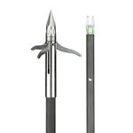 FeraDyne Muzzy Bowfishing Lighted Carbon Composite Fish Arrows with Iron Barb 3-Blade (1339)