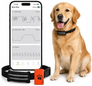 Smart Dog Health Monitoring Collar, Heart Rate, Respiratory & Activity Tracker with Wellness Insights, Waterproof Pet Collar with App(No Monthly fee)