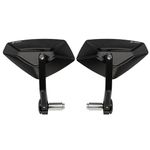 FENRIR Emark Black CNC Forged Aluminum Alloy Motorcycle Bar End Mirrors Motorbike Handlebar Mirror Anti-glare Vibration-reducing design Curved lenses For Sport Street Custom Scooter Adventure 801-0500