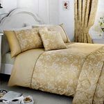 Serene - Jasmine - Easy Care Duvet Cover Set | Single Bed Size | Champagne Gold Bedding