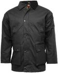 Mens Premium British Unpadded Wax Rain Jacket/Coat by Game Black