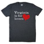 Virginia is for Lovers Slogan Mens T-Shirt, Vintage Slate, Small