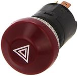 HELLA 6HF 003 916-031 Hazard Light Switch - Push control - 12V - Fitting - Halogen - Switch Lighting: Red - with bulb