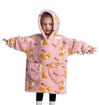 Blanket Hoodie, Oversized Wearable Sweatshirt Blankets Soft Hug Plush with Front Pocket, Cozy Warm Giant Hooded Snuggle Sweater for Childs Little Boys Girls