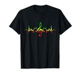 Reggae Music Heartbeat Jamaica Rastafari Roots Rasta Gift T-Shirt